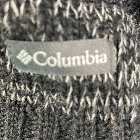 Columbia Hooded Black Long Sleeve Knit Pullover Hooded Sweater Wool Blen… - Picture 6 of 8